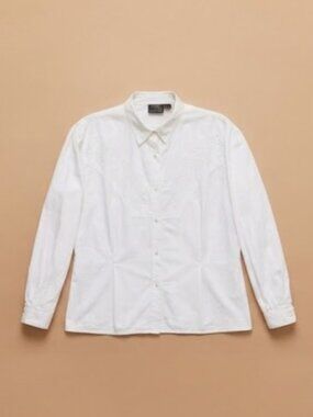 ✨️ White Embroidered Button-Down Shirt
